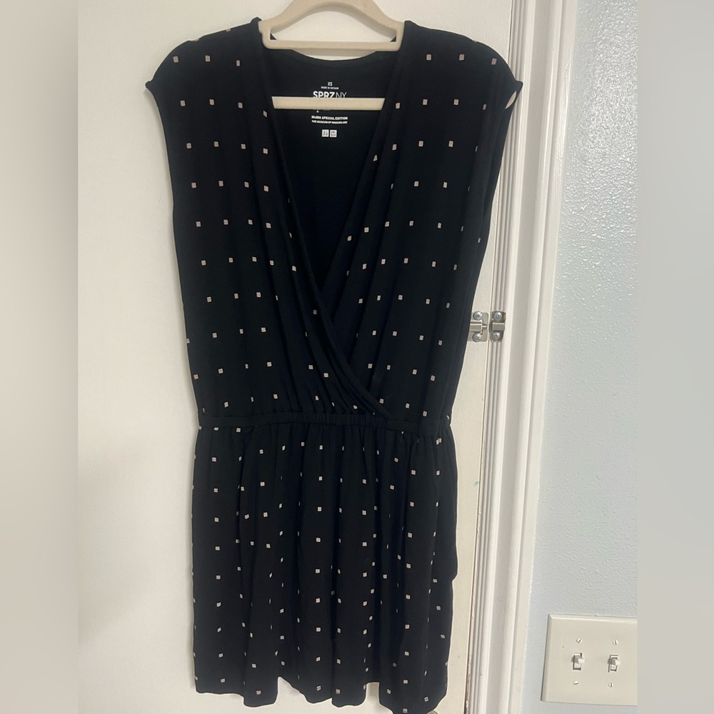 Sprzny Black romper with White Dots